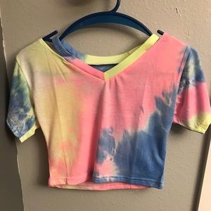 Pastel Tie-dye Crop Top